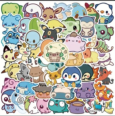 #ad 10 PCS Cute Cartoon Pokémon Anime Animated Animals Stickers BRAND NEW