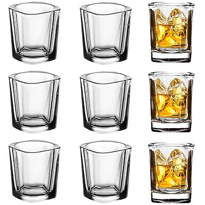 #ad #ad 6 Pack Heavy Base Shot Glasses Set 2.2 oz Clear Shot Glasses Bulk Tequila S...