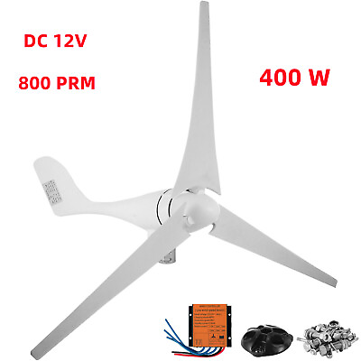 #ad Wind Turbine Generator DC 12V Controller Windmill Energy w Charger 3 Blade 400W $115.50