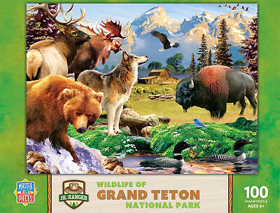 #ad MasterPieces Wildlife of Grand Teton National Park 100 Piece Jigsaw Puzzle