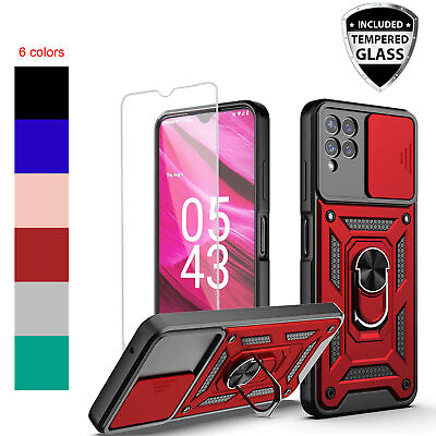 #ad For T mobile Revvl 6x 6x Pro 5G Shockproof Case Cover Ring StandTempered Glass