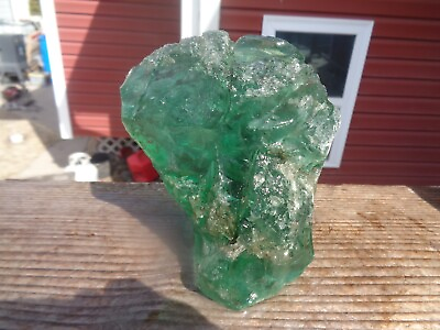 #ad Glass Rock Slag Pretty Clear Green 2.8 lbs AA61 Landscaping Aquariu