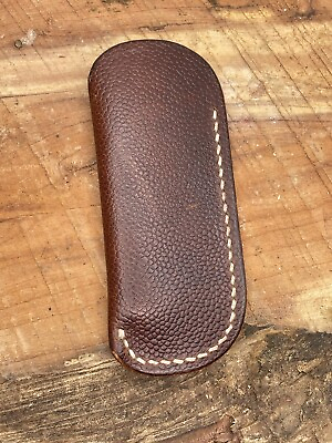 #ad Custom Handmade Leather Slip Sheath Pouch for Folding Knives