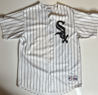 #ad Vintage Majestic Chicago White Sox Stitched Jersey Mens Large 90’s Clean Rare