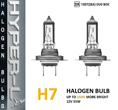 #ad 2 x H7 Halogen 12V 55W Super Bright Upgrade Headlight Bulb 150% More Light
