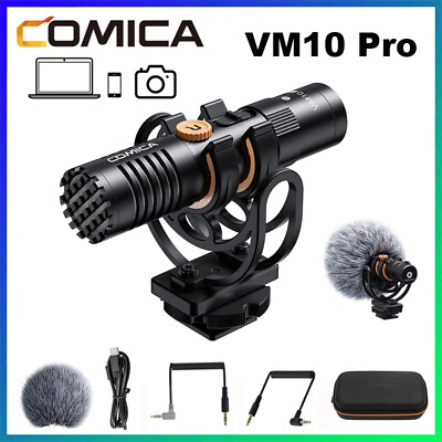 #ad Comica VM10 Pro Mini Cardioid Digital Shotgun Microphone w Shock Mount Deadcat