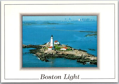 #ad Postcard: Historic Boston Light Little Brewster Island Massachusetts A240