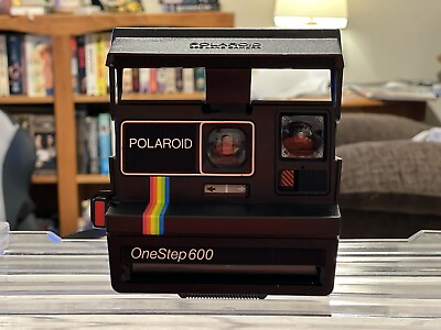 #ad Polaroid 600 One Step Close Up Instant Film untested Camera Black neck strap