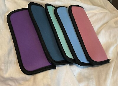 #ad 5 eyeglass cases in 5 pretty colors.