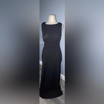 #ad Black dress with cow neck back