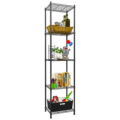 #ad Metal Storage Rack 5 Tier Adjustable Storage Shelf Wire Shelving Unit Storage...