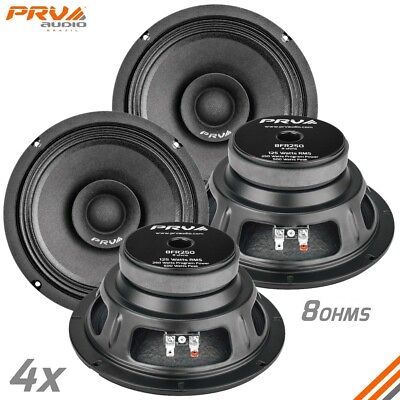 #ad 4x PRV Audio 8FR250 Full Range 8quot; PRO Car Speakers Loudspeakers 8 Ohms 250 Watts