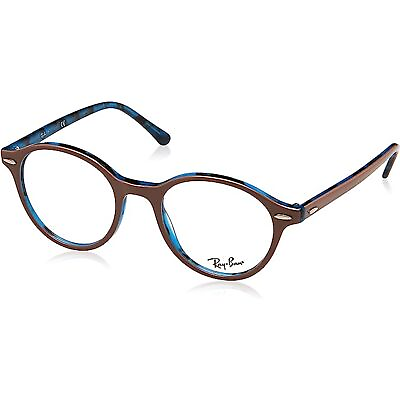 #ad Ray Ban Men#x27;s Eyeglasses Lt Brown Plastic Full Rim Frame RAY BAN 0RX7118 5715