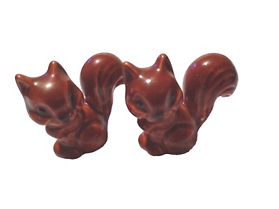 #ad Goebel Germany Brown Squirrels Forest Animal Figurines 1.5quot;Tall Set Of 2