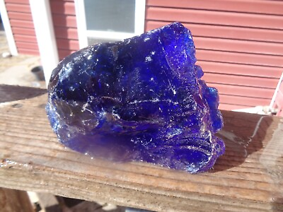 #ad Glass Rock Slag Pretty Clear Cobalt Blue 4.14 lbs AA100 Rocks Landscaping Aquari