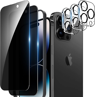 #ad 3X Protector De Pantalla Privacidad Vidrio Templado Para Apple Iphone 14 Pro Max