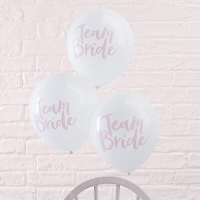 #ad Ginger Ray Designer Team Bride Hen Party Balloons White Printed