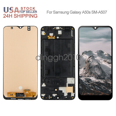#ad For Samsung Galaxy A50s SM A507FN DS A507F LCD Touch Screen Digitizer ± Frame
