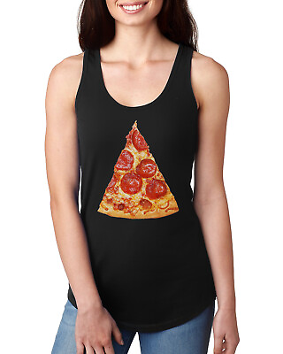 #ad Junior#x27;s Pizza Slice KT T134 Racerback Tank Top Funny Humor Fast Food Hungry Eat