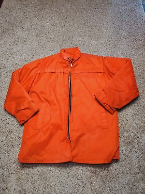 #ad Vintage Eddie Bauer Windjammer Floatation Jacket Small Women Orange Coast Guard