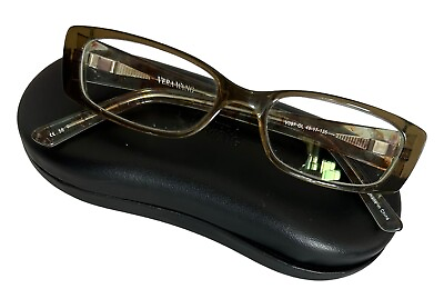 #ad Vera Wang Women#x27;s Prescription Eyeglass Frame w Case Rectangle shape V097 Olive