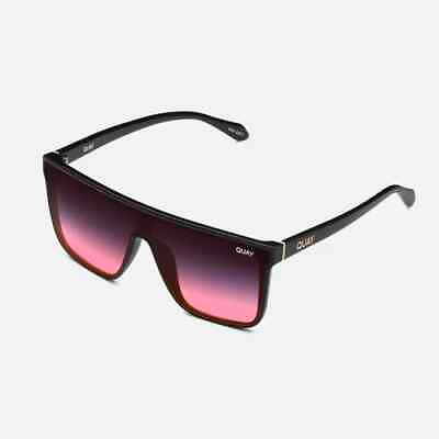 #ad Quay Australia Nightfall Sunglasses Black Pink Fade Shield Sunnies