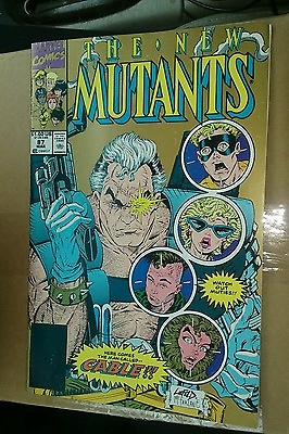 #ad New Mutants comic #87 gold cover 1st Appearance of Cable