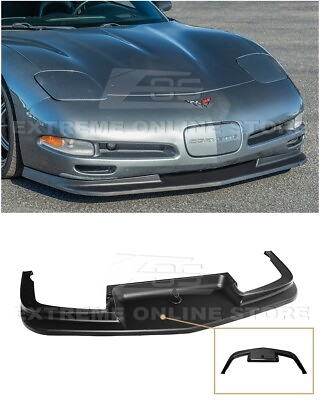 #ad For 97 04 Corvette C5 Performance Matte Black Front Bumper Vented Lip Splitter
