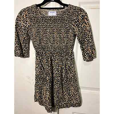 #ad Old Navy Girls Leopard Print Dress Size M 8