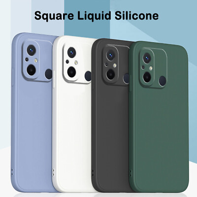 #ad Square Liquid Silicone Case For Xiaomi Redmi 12C 12 5G 10C 10A 9A 9T Phone Cover