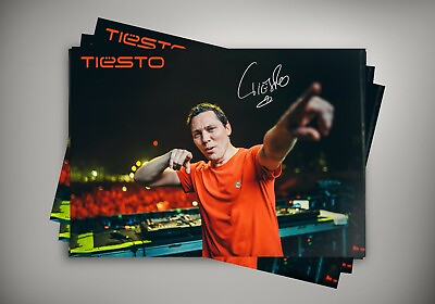 #ad DJ Tiesto Live Onstage Autographed Poster Print. A3 A2 A1 Sizes