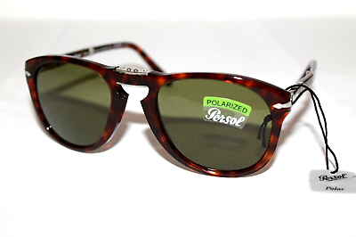 #ad Persol Steve McQueen POLARIZED Sunglasses P00714SM 24 P1 Tort Brown Green Lens $249.99