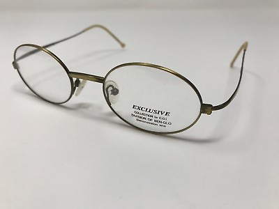 #ad Exclusive Eyeglass Frame Antique Gold 48 20 140 #60 Italy Oval Bronze N712
