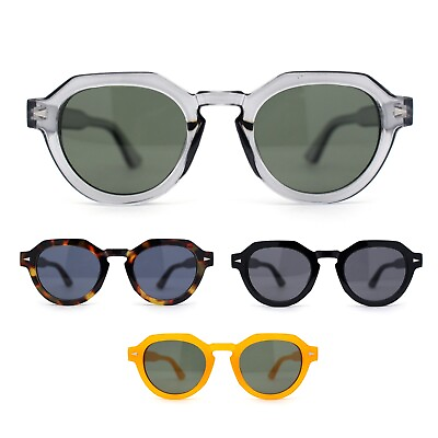#ad Mens Square Round Vintage Horn Rim Hipster Sunglasses $11.95