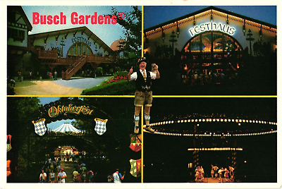 #ad Continental Postcard Busch Gardens in Williamsburg Virginia