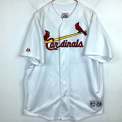 #ad St.Louis Cardinals Majestic Baseball Jersey Extra Large White Scott Rolan Mlb
