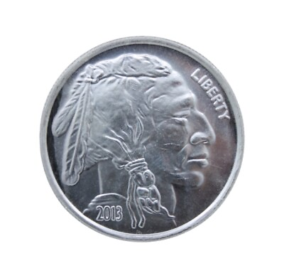 #ad Liberty Indian Head Buffalo 2013 USA 1 Troy oz .999 Fine Silver Round Coin USA