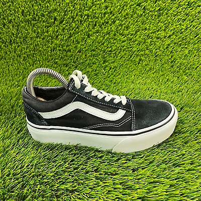 #ad Vans Old Skool Classic Womens Size 6 Black White Athletic Shoes Sneakers 721356