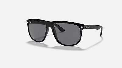 #ad Ray Ban Boyfriend Polished Shiny Black Grey 60mm Sunglasses RB4147 601 87 60 15