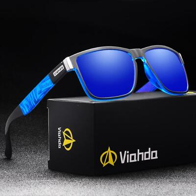 #ad VIAHDA Men Sport Polarized Sunglasses Outdoor Driving Fishing Square Glasses Hot
