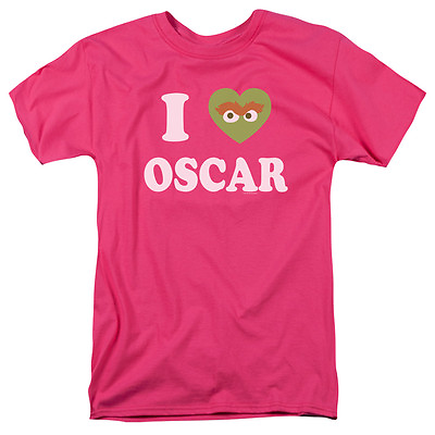 #ad SESAME STREET I HEART OSCAR THE GROUCH Licensed Men#x27;s Graphic Tee Shirt SM 3XL