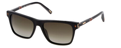 #ad Chopard SCH312 Unisex Sunglasses Black Grey Polarized Smoke Brown Gradient 53 mm