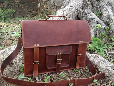 #ad New Vintage Briefcase Satchel Soft Leather Laptop Messenger Bag Shoulder $68.41