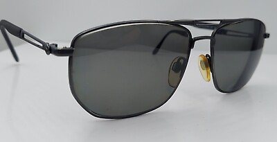 #ad Sergio Tacchini St1006 S Black Pilot Metal Sunglasses Italy FRAMES ONLY