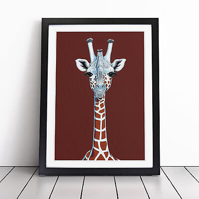 #ad Unique Giraffe Wall Art Print Framed Canvas Picture Poster Decor Living Room