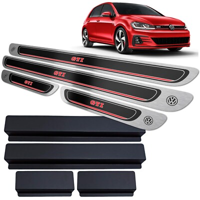 #ad Premium Door Sill vinyl sills in Polished Stainless Steel Volkswagen Golf GTI