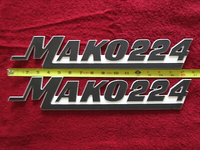 #ad Mako Boat Emblems Badges Large 3quot; High
