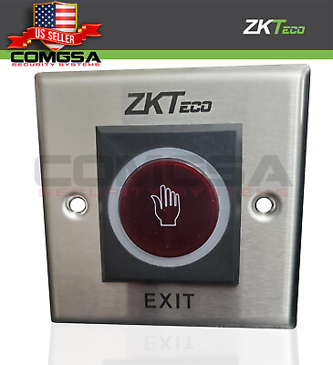 #ad Zkteco No Touch Button K1 D1. NC NO COM. Door Exit Access Control LED USA