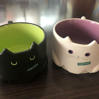 #ad Starbucks Japan Halloween 2020 Cat Stacking Mug Cup Set of Black and White