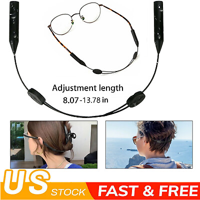 #ad #ad Glasses Strap Neck Cord Sports Eyeglasses Band Sunglasses Rope String Holder US